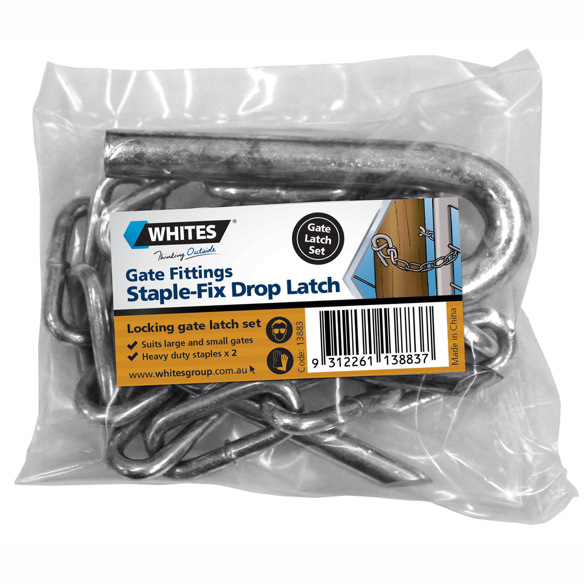 Gates & Fittings: Staple-Fix Drop Latch